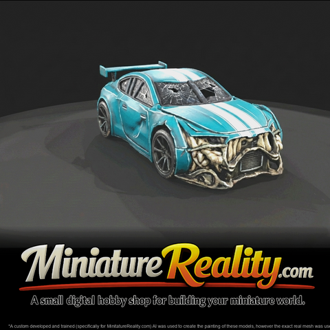 racing car (2010s–2020s) — crash-damaged track vehicle