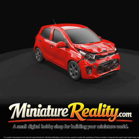 Microcar (2010s-2020s) — wrecked modern vehicle