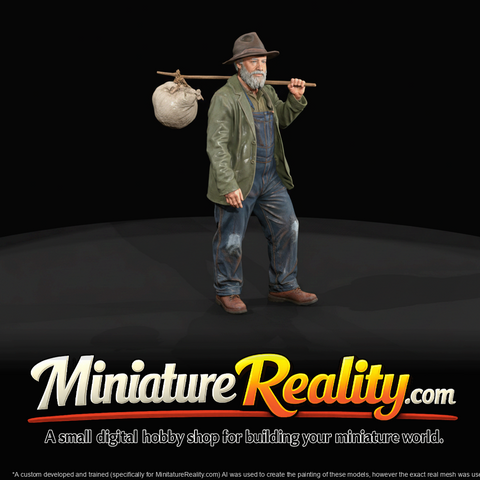 1920-40s Hobos hobo with bindle