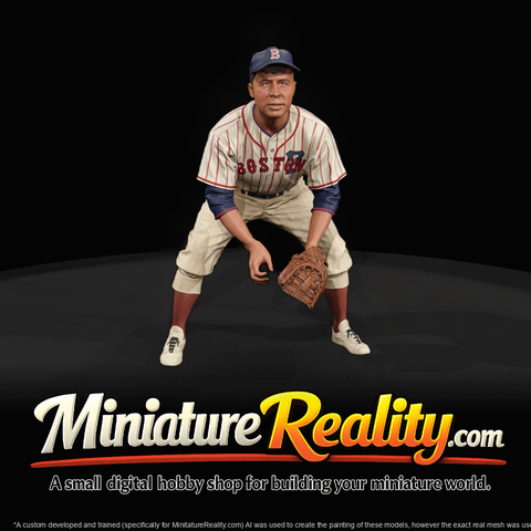 1930s Baseball Player Miniature (Boston-style Uniform)