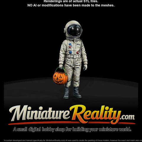 Trick-or-Treater Figure (1960s) — Child in Vintage Space Suite Costume