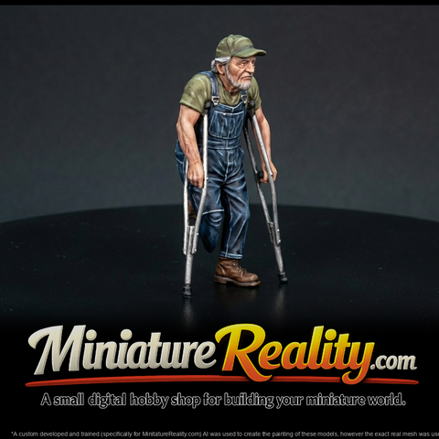 Southern American Male Figure (1970) — - Man with one Leg on Crutches