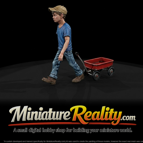 Southern American Male Figure (1970) — Young Child Pulling Wagon
