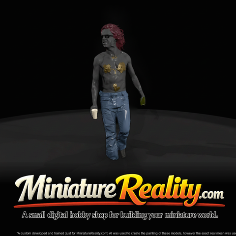 1970s Hippie Male Figure (Walking)