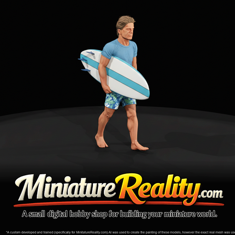 1980s BEACH SWIMMERS & SUNBATHERS Surfer