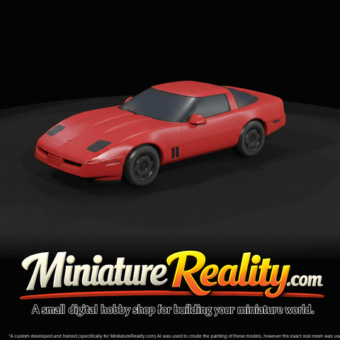 1983 Chevrolet Corvette Coupe (C4) — 3D Printable Miniature