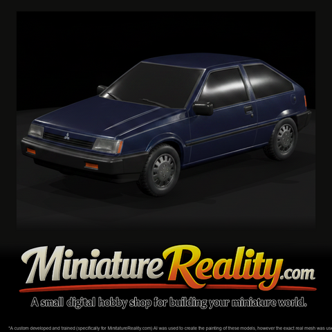 1984 Mitsubishi Colt Mk5 - 3Door miniature, three-quarter view