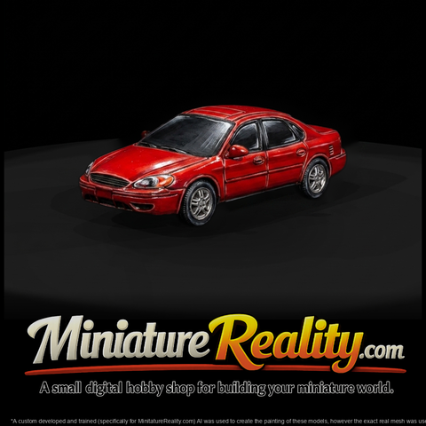 2000s Compact Sedan — Scale 3D-Printable Car