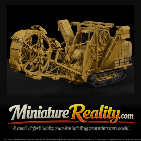 Bucket Wheel Excavator miniature, three-quarter view