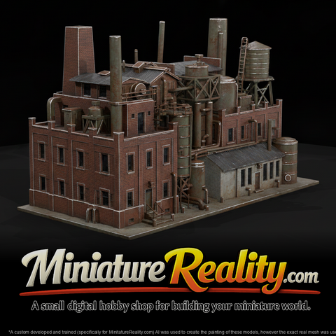 Industrial Complex Model, three-quarter view