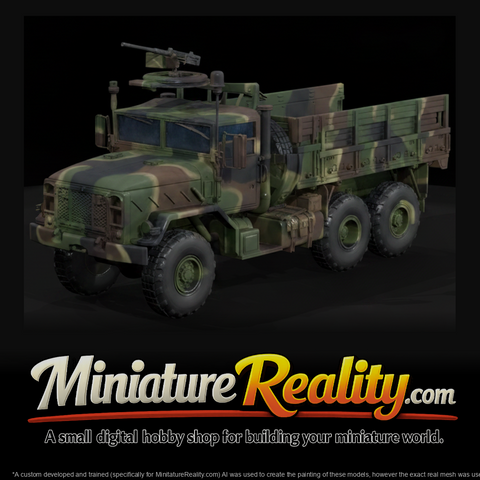 Military Truck Model, three-quarter view