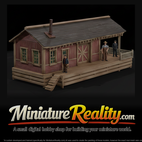 Model Railroad Depot, three-quarter view