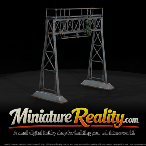 Model Railroad Signal Bridge, three-quarter view