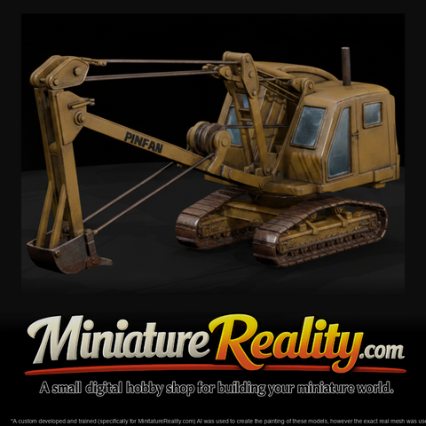Model Tracked Excavator, three-quarter view