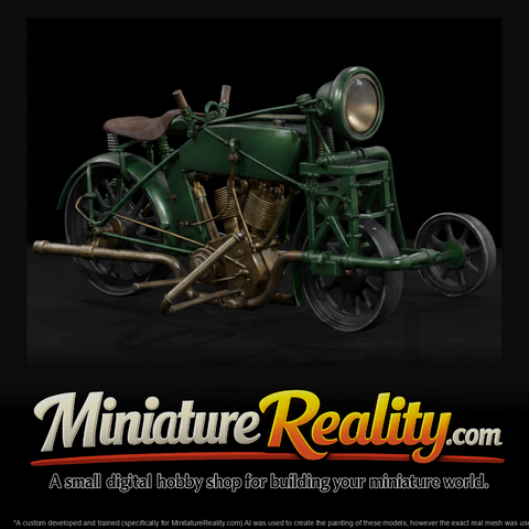 Old Custom Rail Speeder miniature, three-quarter view