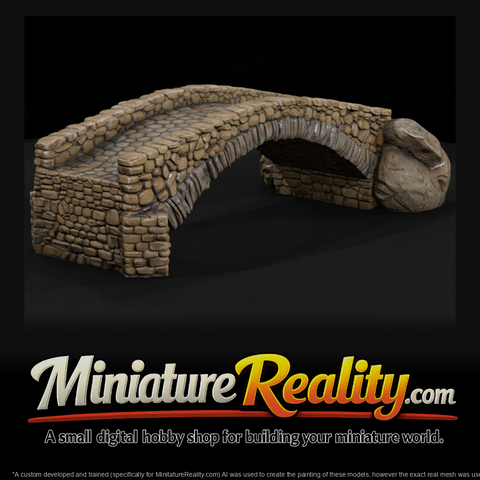 Stone Arch Bridge miniature, three-quarter view