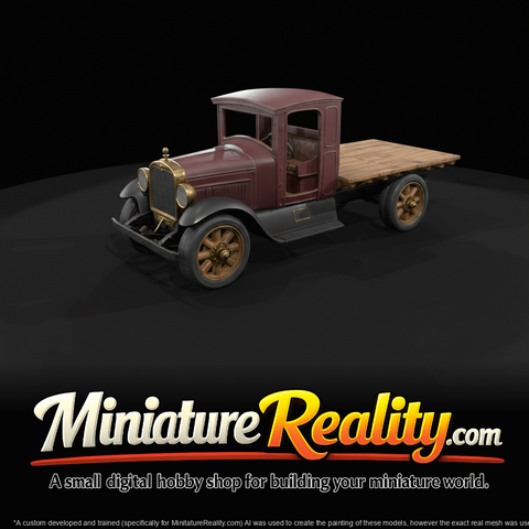1950s flatbed truck (1950s) — restored green, mid-century American commercial