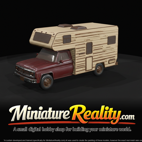 Pickup Truck Chassis With Removable Camper Shell Truck Mounted RV (1970s)