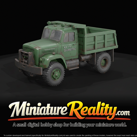 Yellow Municipal Highway Dump Truck Single Rear Axle Vintage Utility Truck (1960s)
