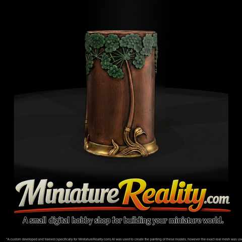 Art Nouveau Embossed Cylinder Vase