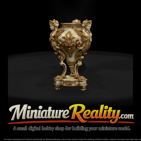 Baroque Caryatid Decorative Urn