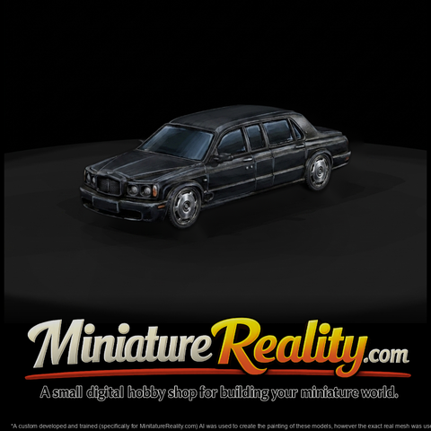 Bentley-style Stretch Limousine — HO 1:87 Diorama Vehicle Sh