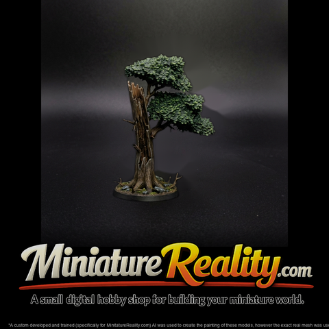 Broken Oak Tree Scenic Piece