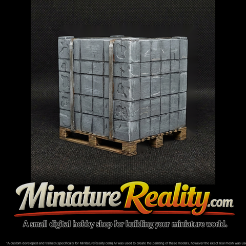 Concrete Block Pallet with Straps