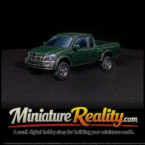 Crew Cab Pickup Truck Model for Dioramas HO 1:87