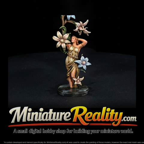 Neoclassical Floral Maiden Statue