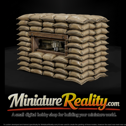 Sandbag bunker pillbox and layouts