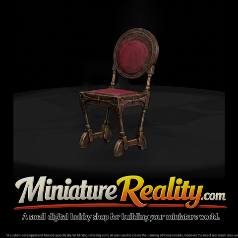 Stylized Carved Fantasy Accent Chair