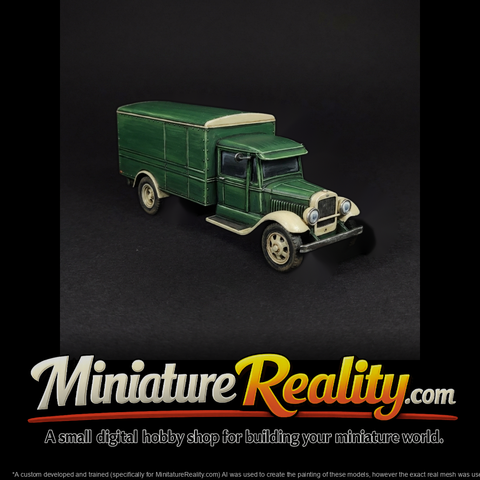 Vintage Box Truck Model - HO 1:87 for Dioramas