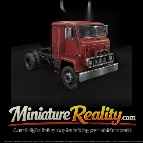 Vintage Cab-Over Semi Truck HO 1:87 for Dioramas
