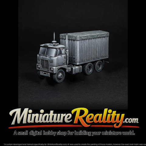 Vintage Cab‑Over Cargo Truck — HO 1:87 for Dioramas