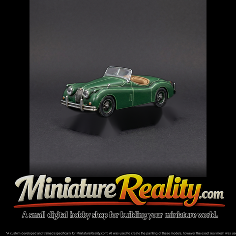 Vintage Convertible Sports Car — HO 1:87 for Dioramas