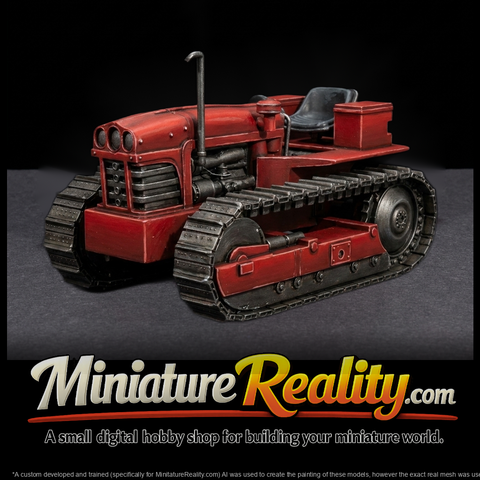 Vintage Crawler Tractor HO 1:87 for Dioramas & Layouts