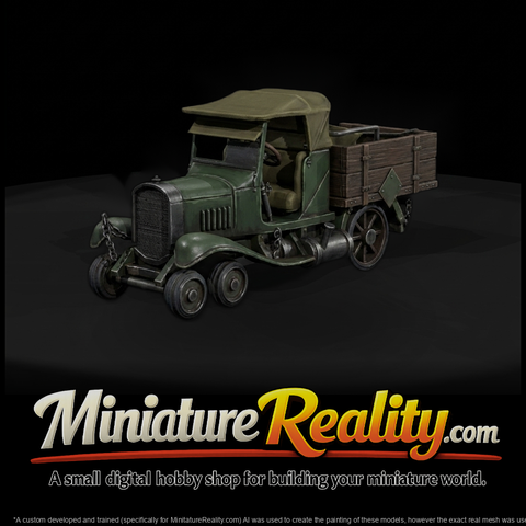 Vintage Military Cargo Truck and Layout