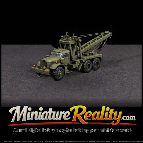 Vintage Tow Wrecker Truck - HO 1:87 Diorama Model