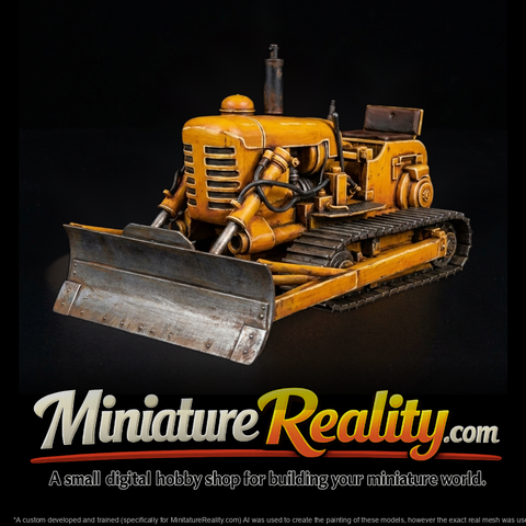 Vintage Tracked Bulldozer — Diorama Prop