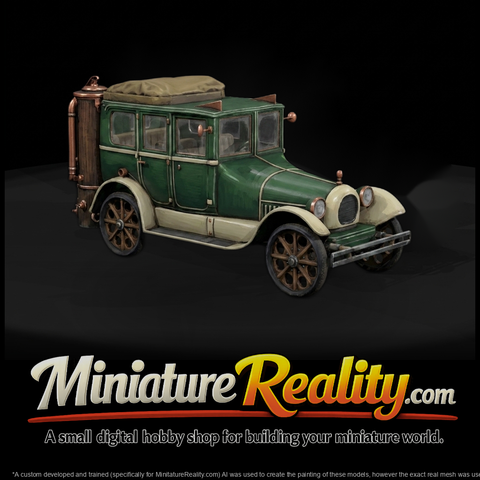 Vintage Wood-Panel Sedan for Dioramas and Layouts