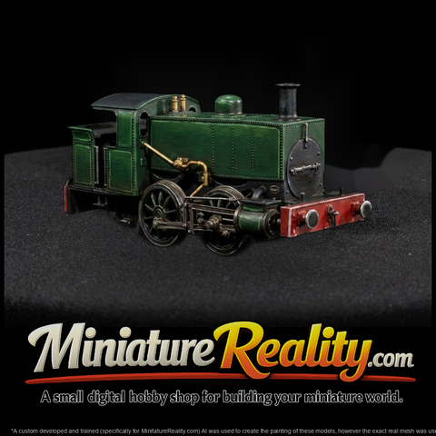 Vintage saddle-tank steam locomotive an