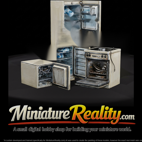 Weathered Vintage Kitchen Appliance Pack