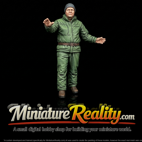 Winter Skier Figure (estimated) — Man in Ski Suit