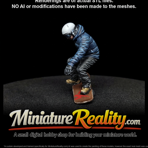 Winter Skier Figure (estimated) — Man On Snowboard Mid Jump