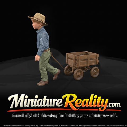 Amish Wooden Wagon Miniature
