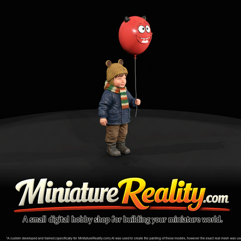 black friday child with balloon