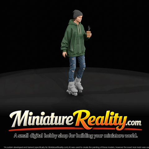 black friday teen with rollerblades