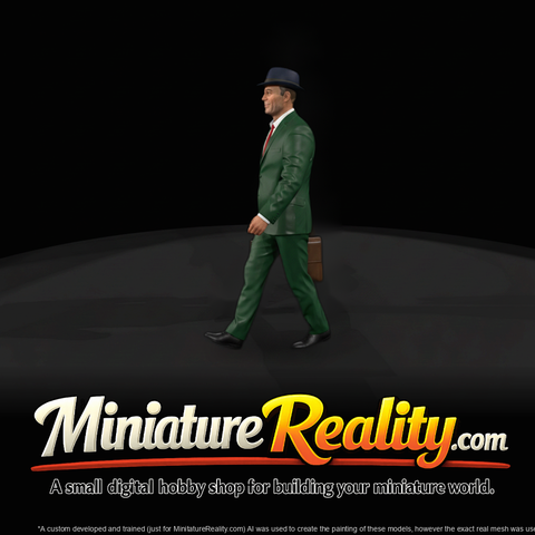 Bowler Hat Man — Male Walking Figure