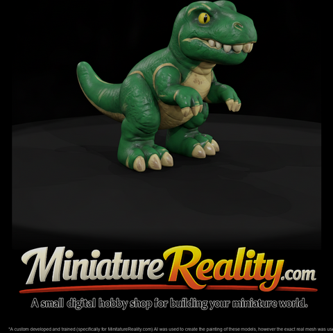 Generic Dinosaur Action Toy miniature, three-quarter view